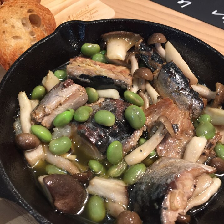 クリスマスにも!鯖缶で簡単アヒージョ!!